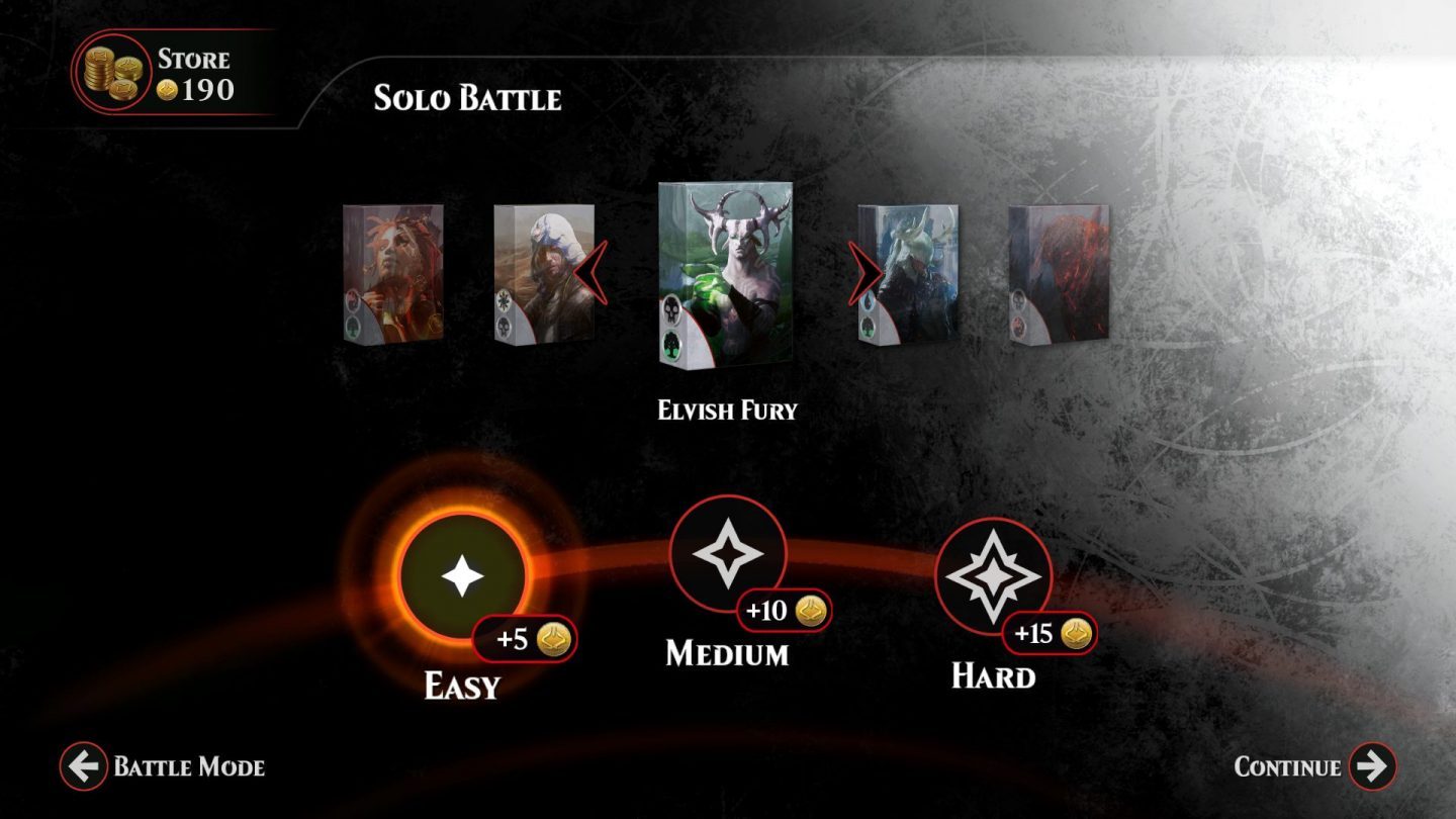 2 Solo Battle select screen EN