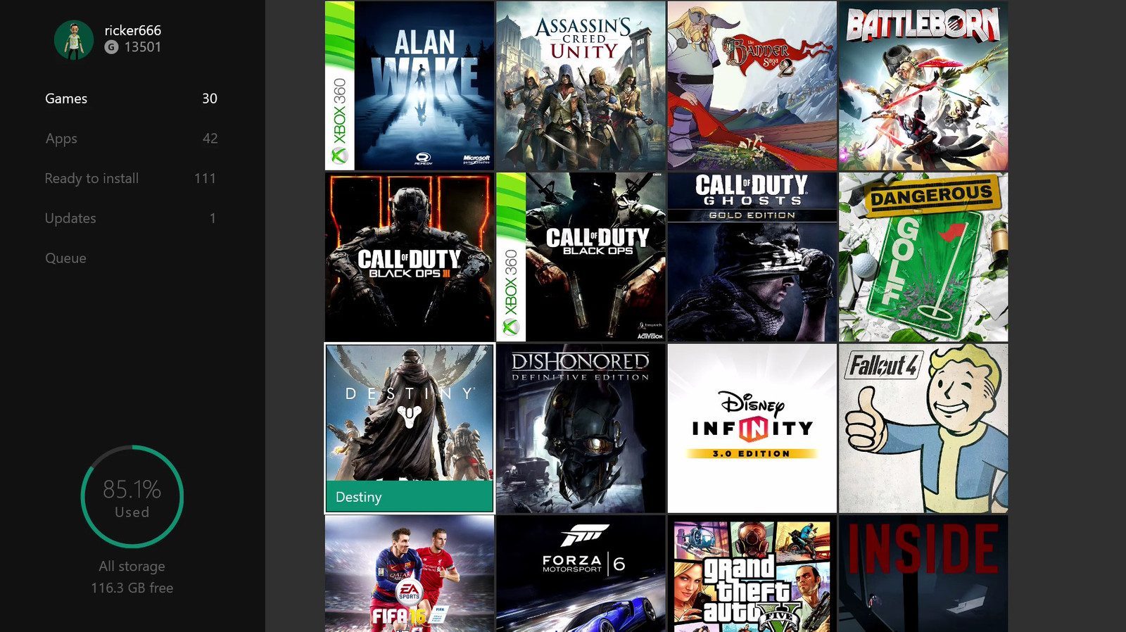 xbox one my games
